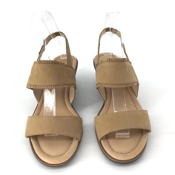 NEW Dr Scholl's Gilles Tan Leather Wedge Sandal - Picture 4 of 8